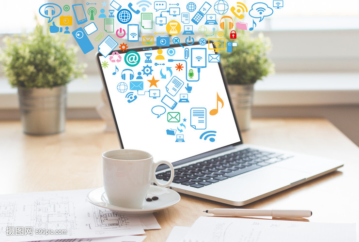 電腦辦公中的商務(wù)數(shù)據(jù)圖案與計算機(jī)應(yīng)用